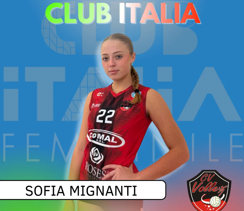 Pallavolo, Sofia Mignanti della Cv Volley convocata dal Club Italia per uno stage
