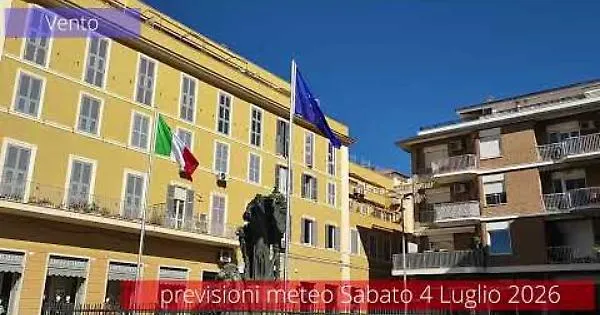 Previsioni del tempo di sabato 4 Luglio 2026