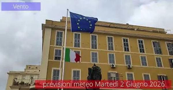 Previsioni del tempo di martedì 2 Giugno 2026
