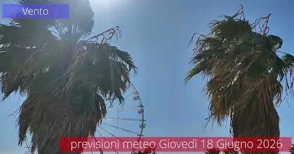 Previsioni del tempo di giovedì 18 Giugno 2026