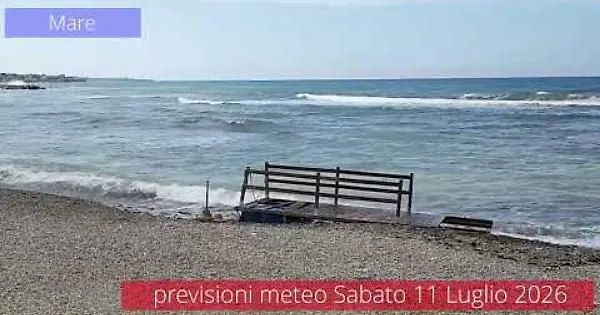 Previsioni del tempo di sabato 11 Luglio 2026