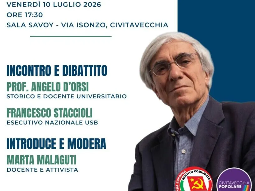 Rifondazione Comunista e Civitavecchia Popolare organizzano l'incontro “Fuori dalle loro guerre, dentro le nostre lotte” - TRC Giornale