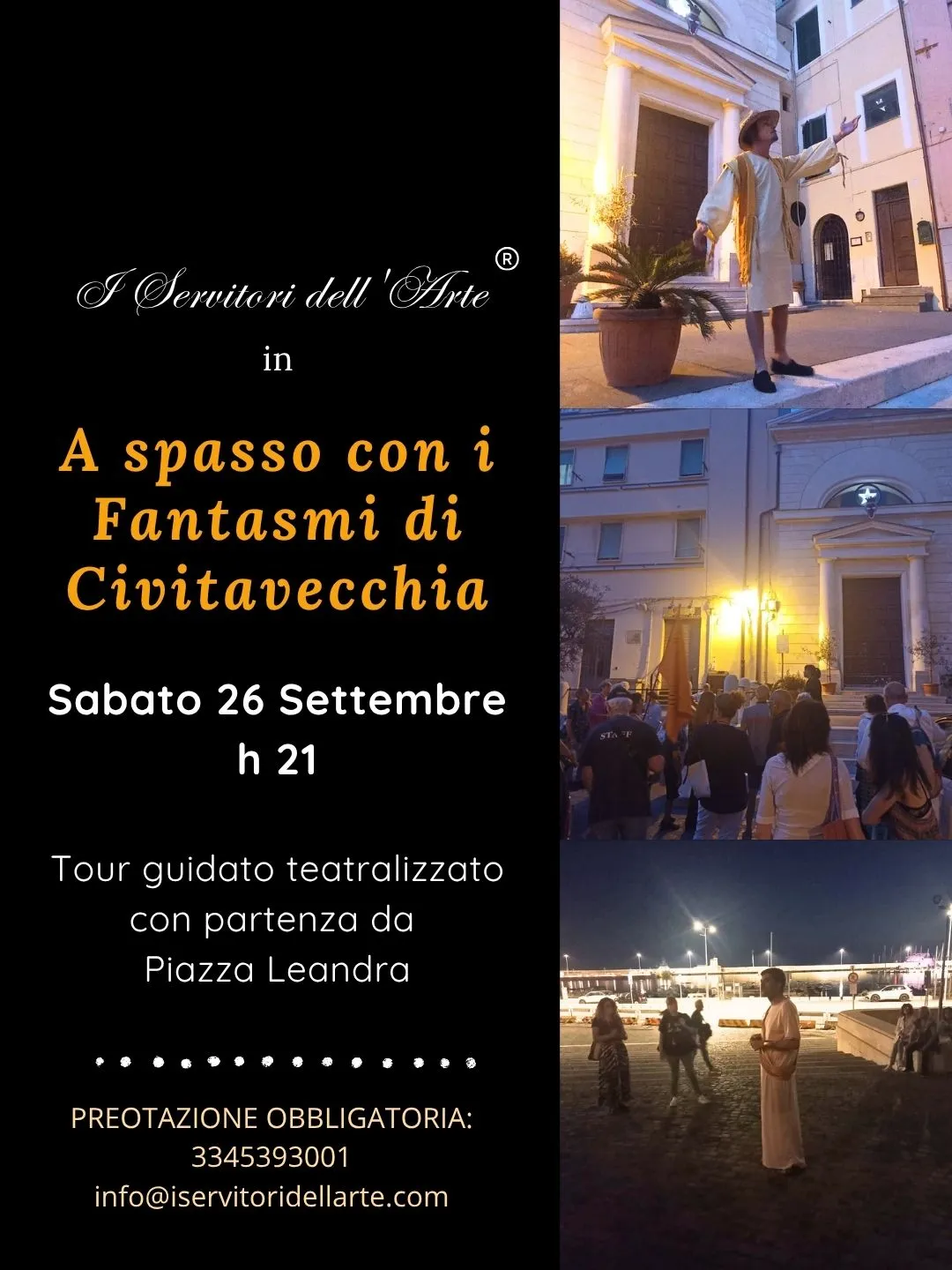 "I Servitori dell'Arte" organizzano il tour guidato “A spasso con i fantasmi di Civitavecchia” - TRC Giornale