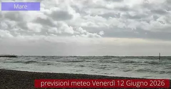 Previsioni del tempo di venerdì 12 Giugno 2026